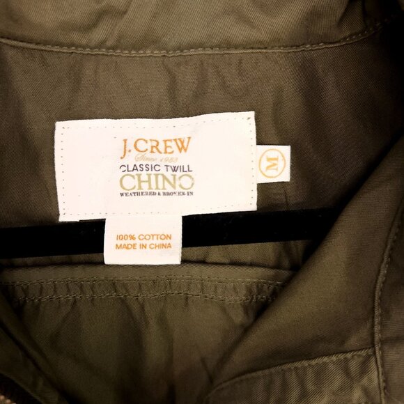 J Crew Vest Womens Medium Green Military Utility Sleeveless Chino Classic Twill - Picture 8 of 9